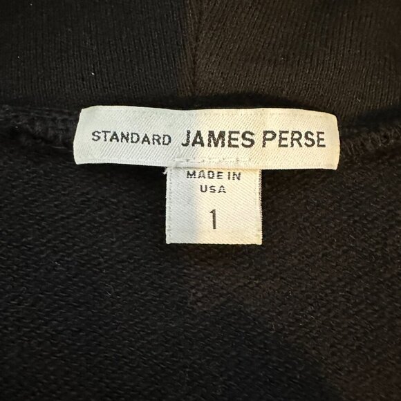 Standard James Perse Women's Funnel Neck Dress Size S 1 Black Cotton USA Made - Picture 10 of 12